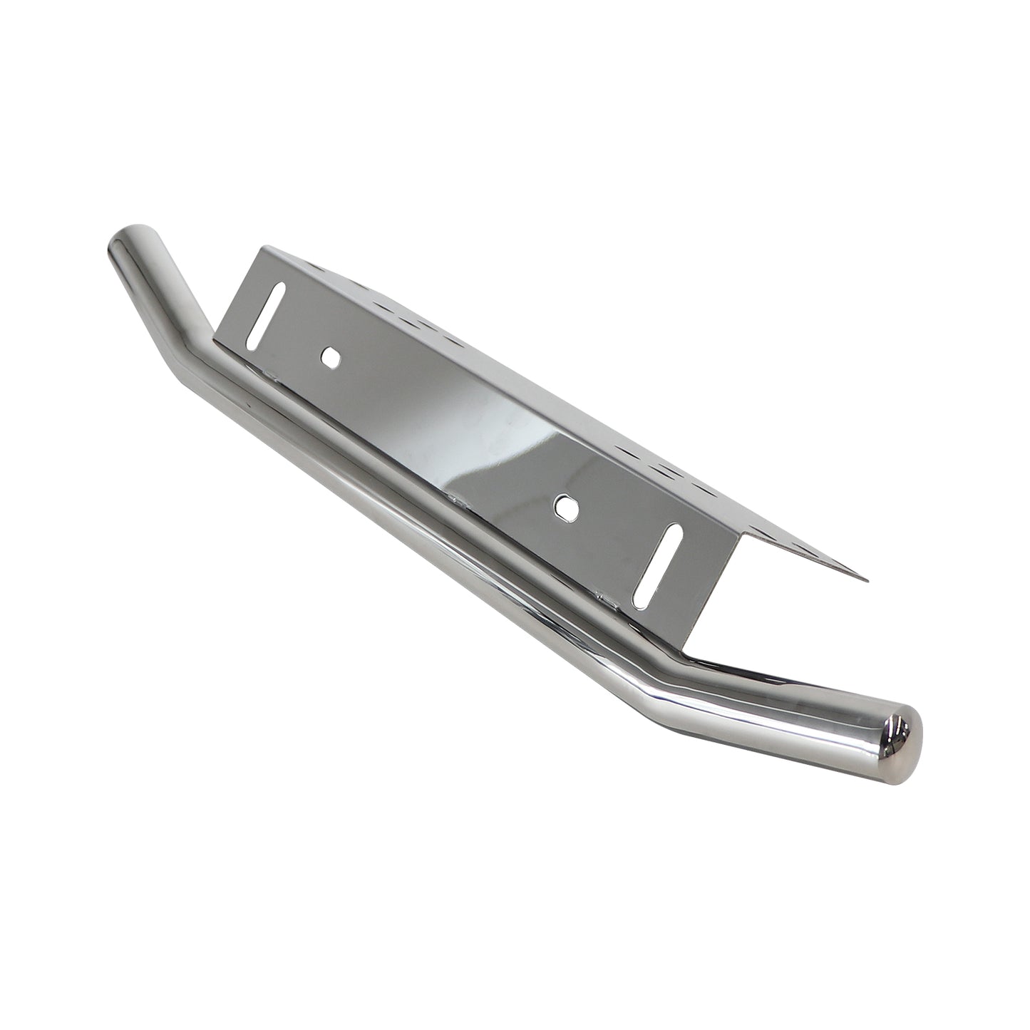 ETL INDUSTRIES Front License Plate Light Bar Mount Bracket Stainless Steel LED Lighting Bar Holder Universal Fit for Jeep Off-Road (Chrome)