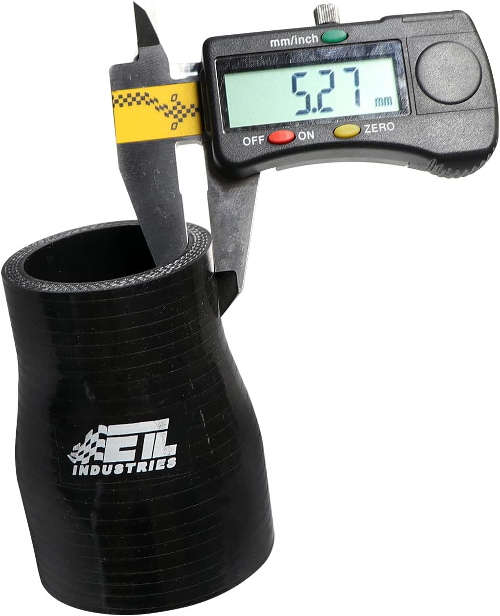 ETL INDUSTRIES 4IH ID to 5IH ID, 3IH Length Reducer Silicone Coupler Hose, 4-Ply Reinforced Universal Straight Silicone Reducer Pipe Intake and Intercooler Piping Black