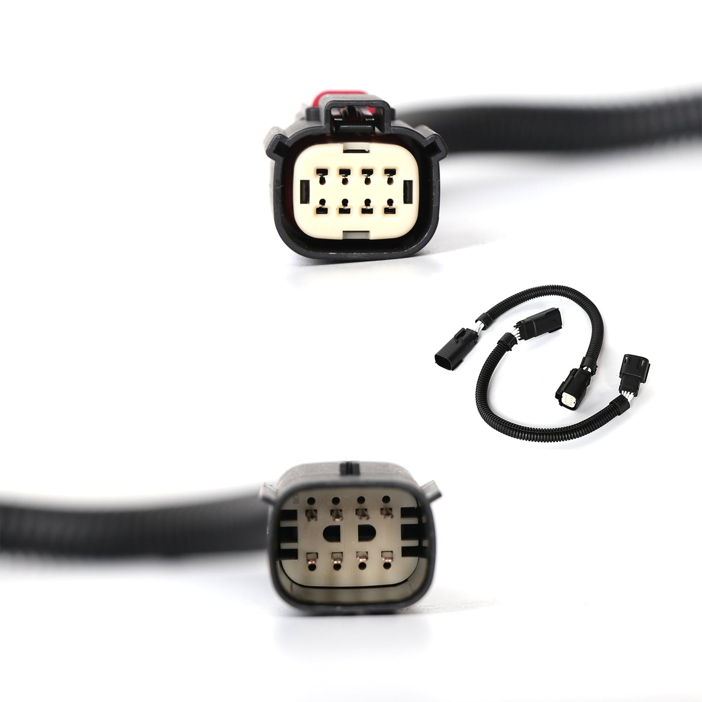 ETL INDUSTRIES 2Pcs 12IH 8 Pin Oxygen Sensor Extension Harness Wires for 2015-2024 Dodge Charger/Challenger Hellcat 6.2L V8 Rectangular Connector Front