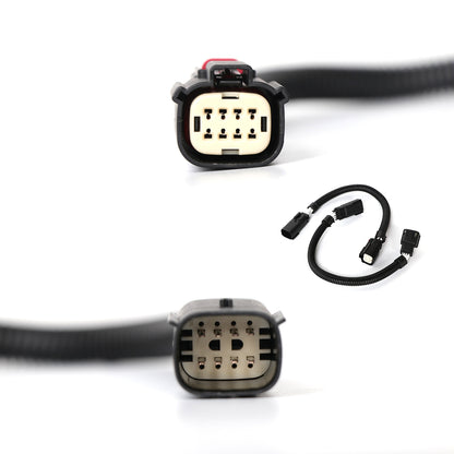 ETL INDUSTRIES 2Pcs 12IH 8 Pin Oxygen Sensor Extension Harness Wires for 2015-2024 Dodge Charger/Challenger Hellcat 6.2L V8 Rectangular Connector Front