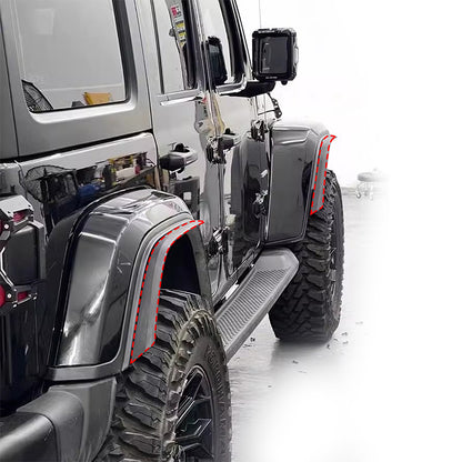 ETL INDUSTRIES Front & Rear Fender Flares Extensions Set Fits 2019-2024 for Jeep Gladiator JT 2/4 Doors Wheel Fender Liner (Fit for JT Low Clearance Fender Flares)