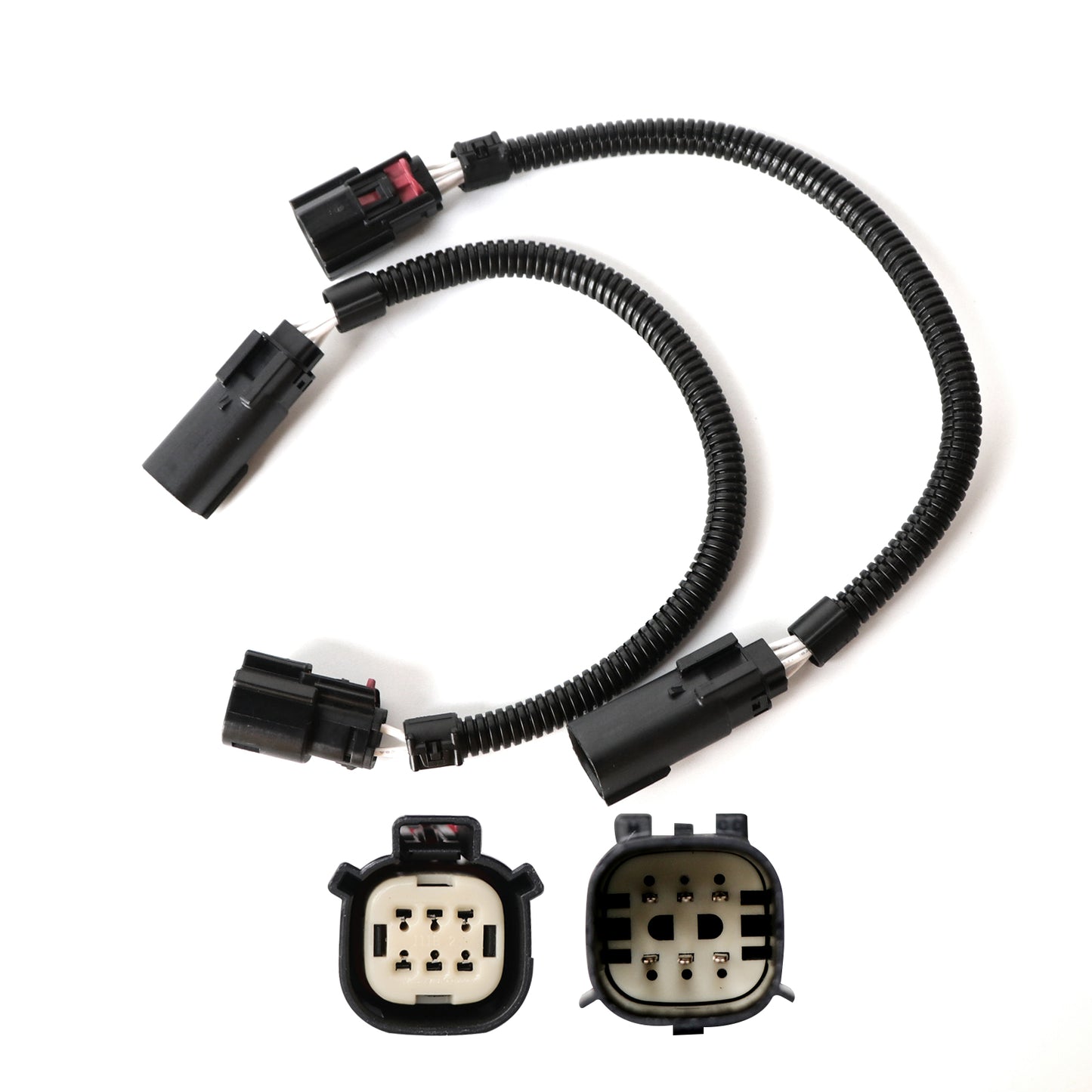 ETL INDUSTRIES 2Pcs 24IH 6 Pin Oxygen Sensor Extension Harness Wires for Ford Mustang GT 5.0L V8 and 3.7L V6 2015-2017 Rectangular Connector Front