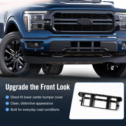 Front Bumper Cover Grille for 2024-2025 Ford F-150 – Lower Center Mesh Grille Guard (Not for Lightning/Raptor)