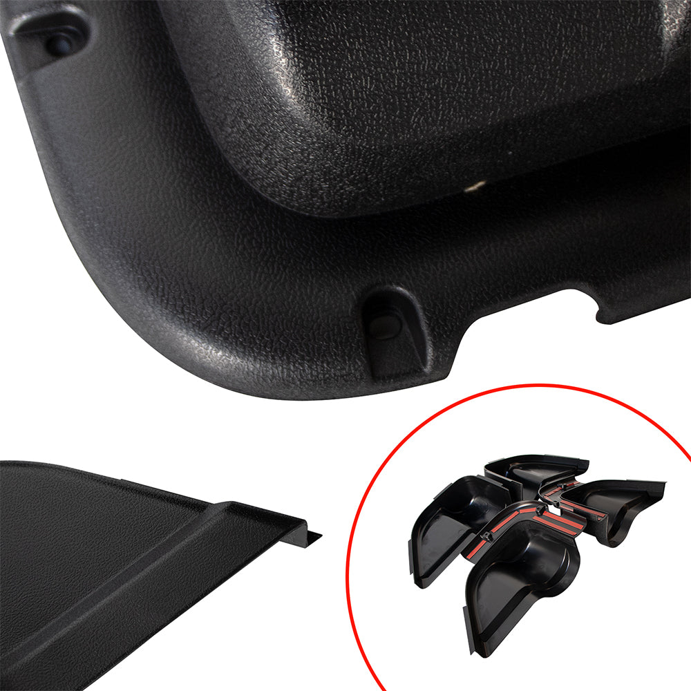 ETL INDUSTRIES Door Storage Pockets for Jeep JK 2007-2018 – 4PCS Front & Rear Organizer Tray Set