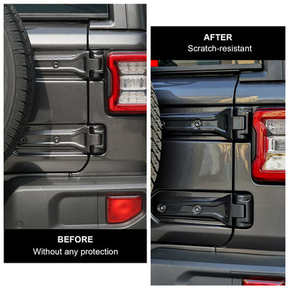 ETL INDUSTRIES Tailgate Hinge Cover Rear Door Trim Spare Tire Bracket Decoration for 2018-2023 Jeep Wrangler JL JLU Sports Freedom Sahara Rubicon 2-Door/4-Door