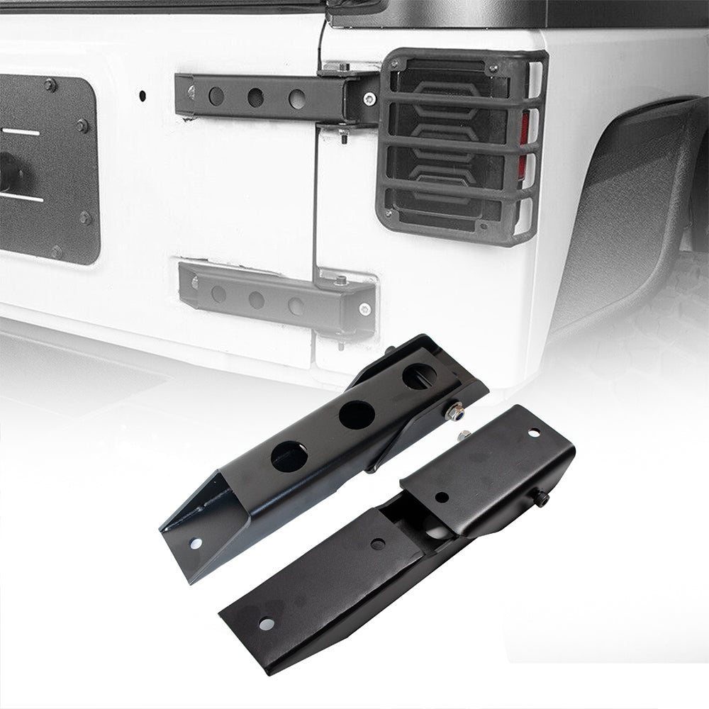 ETL INDUSTRIES Steel Tailgate Hinge Set Reinforced Heavy Duty - Rear Door Hinges Tail Gate Hinge Cover Bracket Fits 1997-2006 for Jeep Wrangler TJ Unlimited 2/4 Door (1)