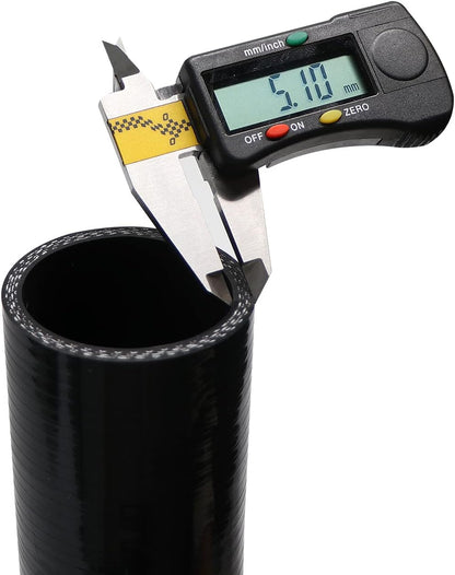 ETL INDUSTRIES 4IH ID, 8IH Leg Length 90 Degree Elbow Silicone Coupler Hose, 4-Ply Reinforced Universal Silicone Pipe Hose Turbo Intake Tube Intercooler Piping Black