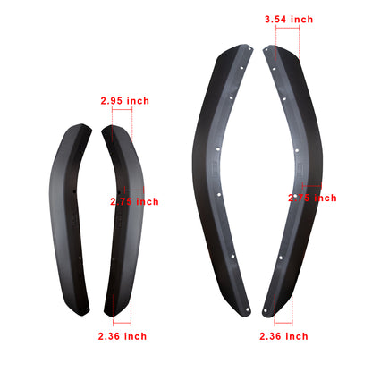 ETL INDUSTRIES Front & Rear Fender Flares Extensions Set Fits 2019-2024 for Jeep Gladiator JT 2/4 Doors Wheel Fender Liner (Fit for JT Low Clearance Fender Flares)