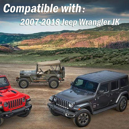 ETL INDUSTRIES Door Hinges Kit for Jeep Wrangler JK JKU 2007-2018 4-Door, Interior (Matt) and Outside 4 Door Hinge