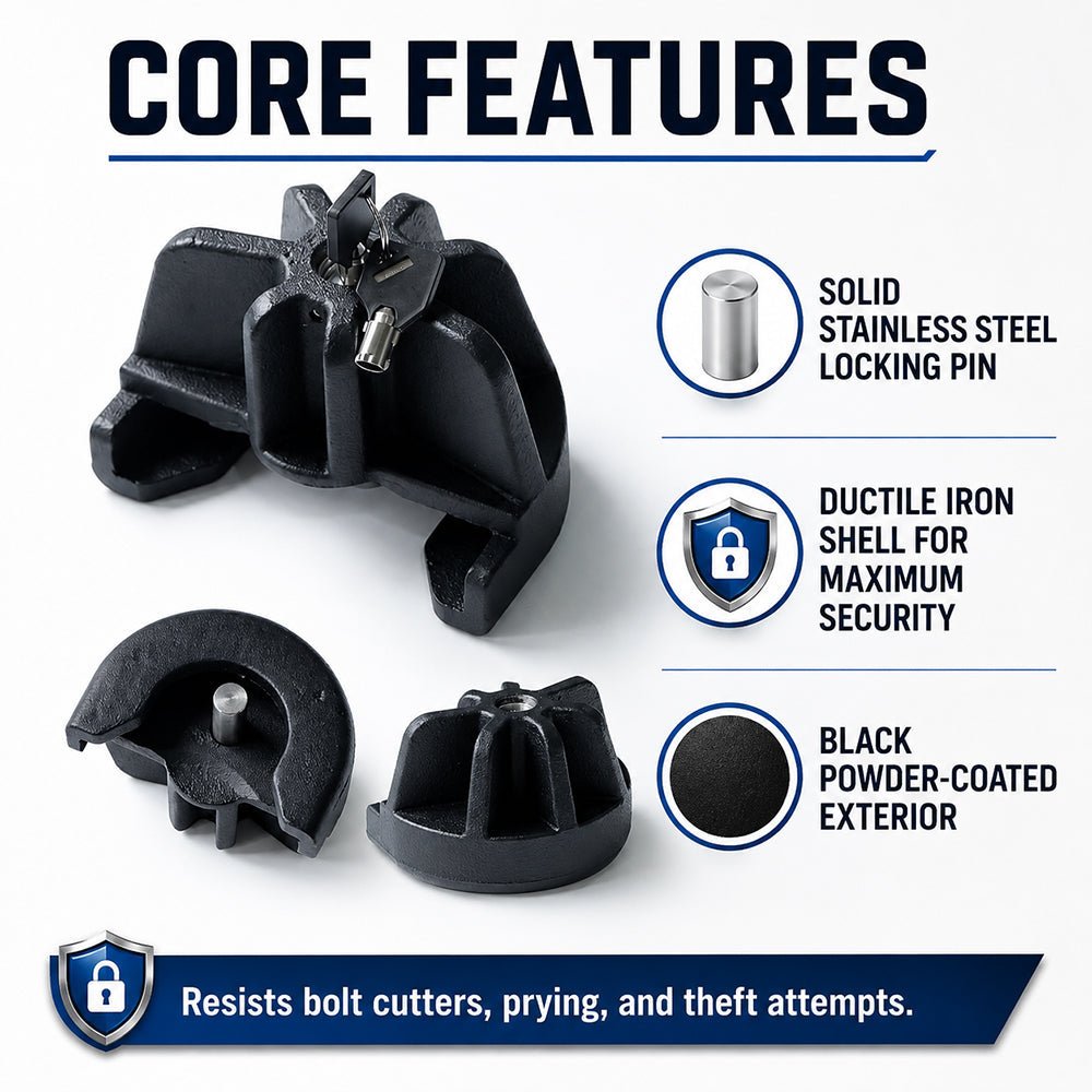 Proven Locks S175 Trailer Coupler Lock – 2 5/16-Inch Heavy Duty Anti-Theft Hitch Lock for Trailer, Boat & RV