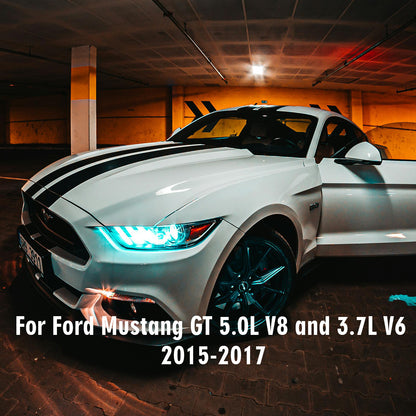 ETL INDUSTRIES 2Pcs 24IH 6 Pin Oxygen Sensor Extension Harness Wires for Ford Mustang GT 5.0L V8 and 3.7L V6 2015-2017 Rectangular Connector Front