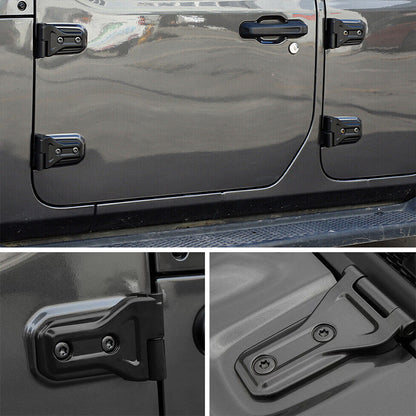 ETL INDUSTRIES Door Hinge Cover & Engine Hood Hinge Cover Trim Exterior Accessories for 2018-2023 Jeep Wrangler JL JLU Sport Sahara Freedom Rubicon Unlimited Gladiator JT 2 Door 4 Door, 10Pcs