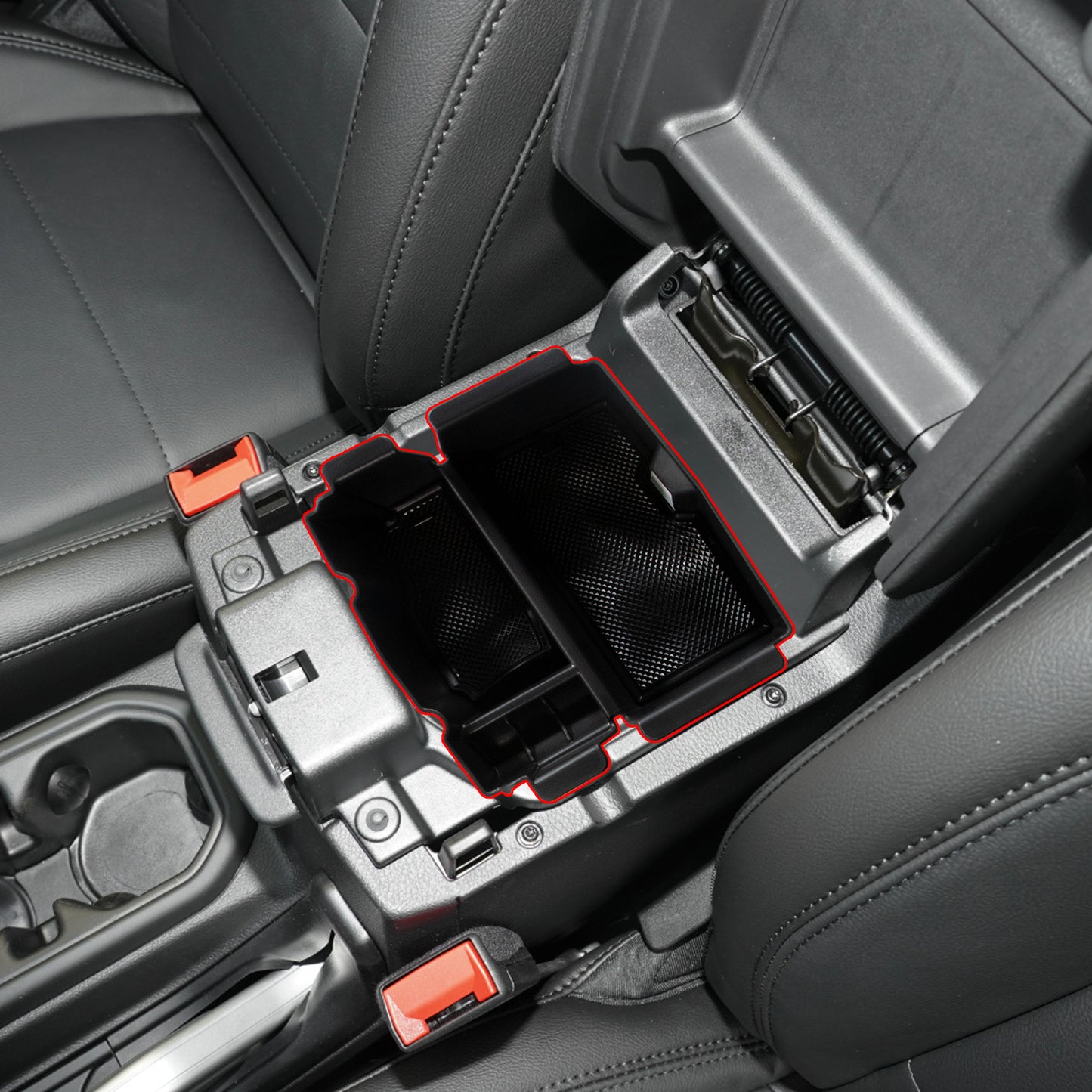 ETL INDUSTRIES 4PCS Center Console Organizer Storage Box for 2024 2025 Jeep Wrangler JL JLU 4XE and Gladiator JT, Gear Shift Console Tray Organizer, Hanging Armrest Storage Box, Co-Pilot Organizer