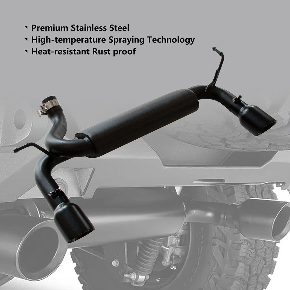 ETL INDUSTRIES Exhaust Muffler System Kit For 2007-2018 Wrangler JK 2/4 Door
