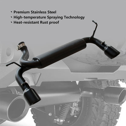 ETL INDUSTRIES Exhaust Muffler System Kit For 2007-2018 Wrangler JK 2/4 Door