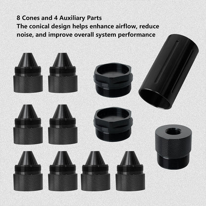 ETL INDUSTRIES 1.375'' x 24 Cone Lug Nuts for Kenworth Peterbilt Volvo – 12Pcs Aluminum Sealed End Cap