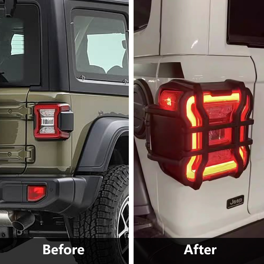 ETL INDUSTRIES Tail Light Lamp Guards Cover for Jeep Wrangler JL 2018-2021 – Black Nylon Rear Taillight Protectors (2Pcs)