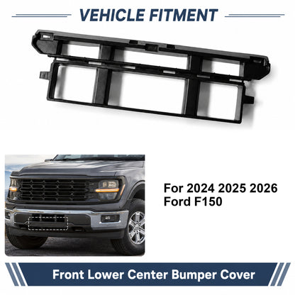 Front Bumper Cover Grille for 2024-2025 Ford F-150 – Lower Center Mesh Grille Guard (Not for Lightning/Raptor)