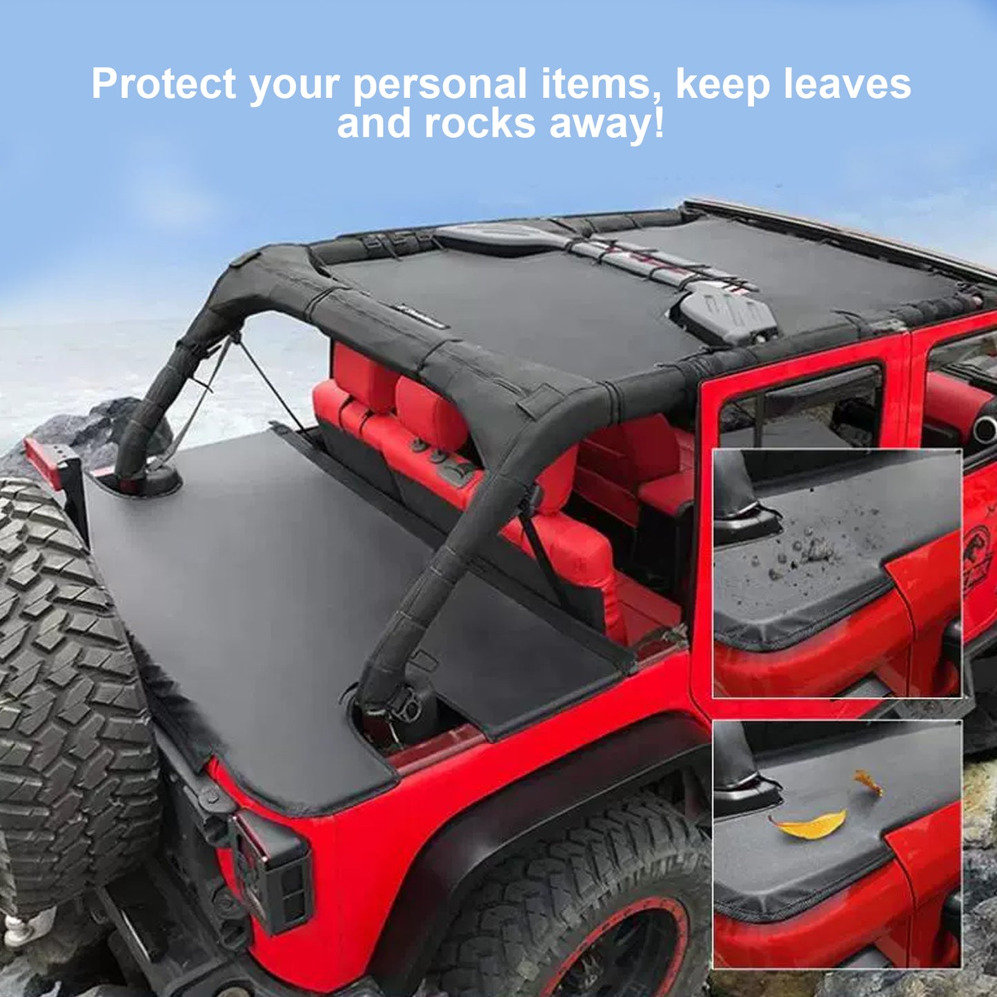 ETL INDUSTRIES Tonneau Cover Trunk Rear Cargo Vinyl Cover Tailgate Ton Cover for Jeep Wrangler JL JLU Unlimited 2018-2024 4 Door