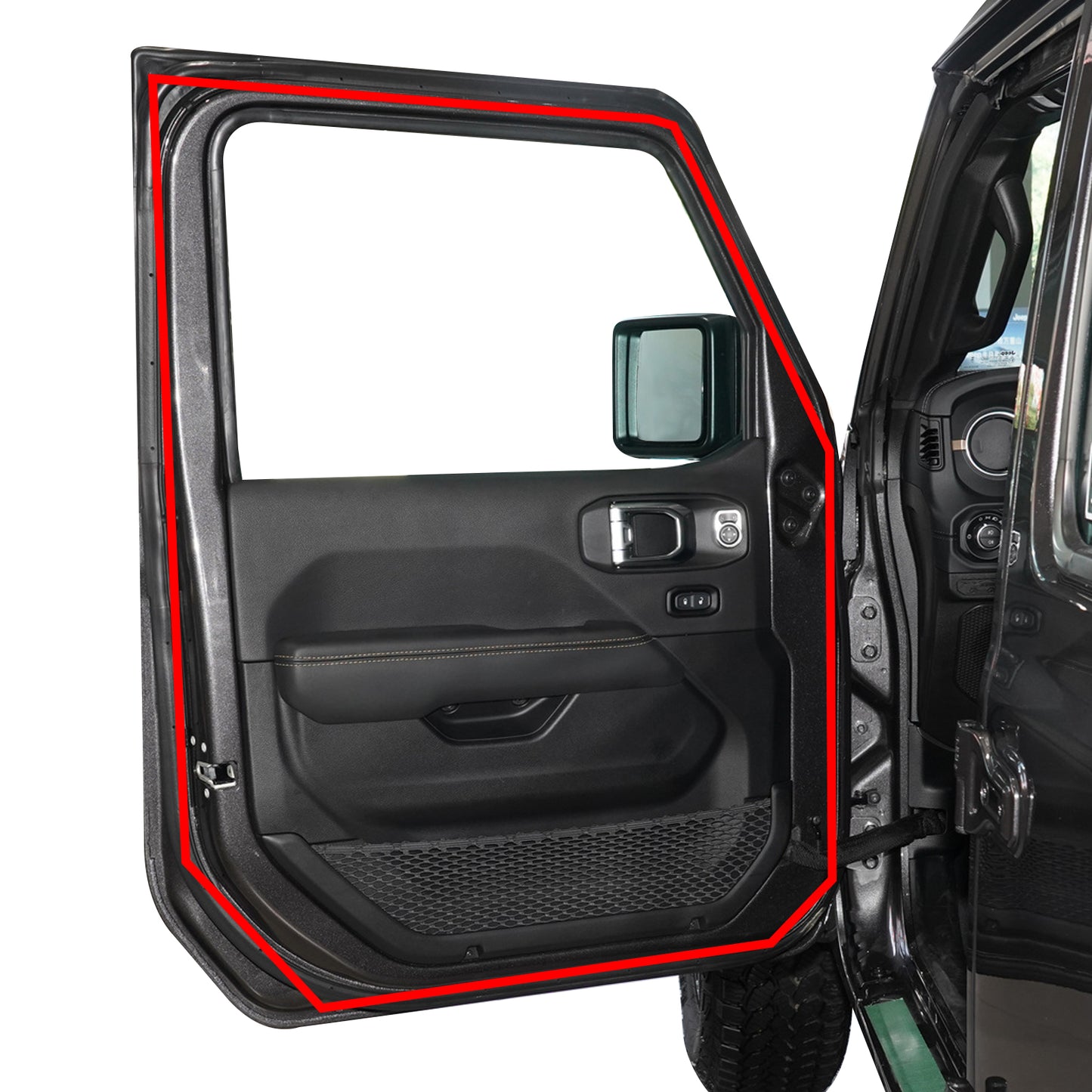 ETL INDUSTRIES 2PCS Left Driver and Right Passenger Side Door Felt Gasket Trim Seal Weather Strip Kit Fits 2007-2018 for Jeep Wrangler JK Door Seal Replaces 55395274AW 55395275AW 12303.21 12303.22