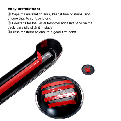 ETL INDUSTRIES 15PCS Door Handle Inserts Cover Kit & Tailgate Handle Cover & Door Handle Recess Guards for Jeep Wrangler JK JKU 2007-2017 Black Exterior Accessories