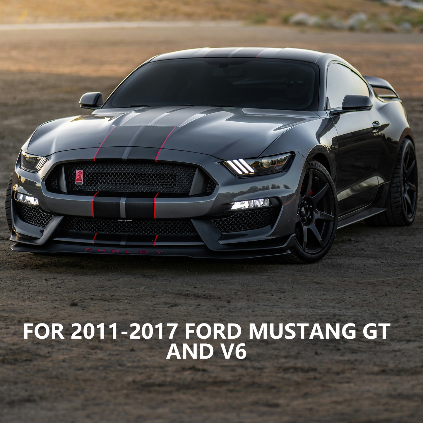 ETL INDUSTRIES 2Pcs 12IH 4 Pin Oxygen Sensor Extension Harness Wires for 2011-2017 Ford Mustang GT and V6 Square Connector Rear