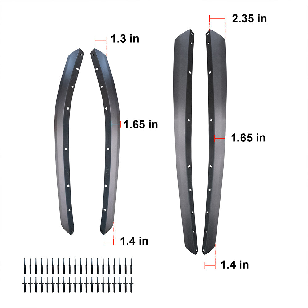 ETL INDUSTRIES Front & Rear Fender Flares Extensions Set Fits 2018-2024 for Jeep Wrangler JL JLU Unlimited Rubicon 2/4 Doors Wheel Fender Liner (Fit High Clearance Fender Flares)