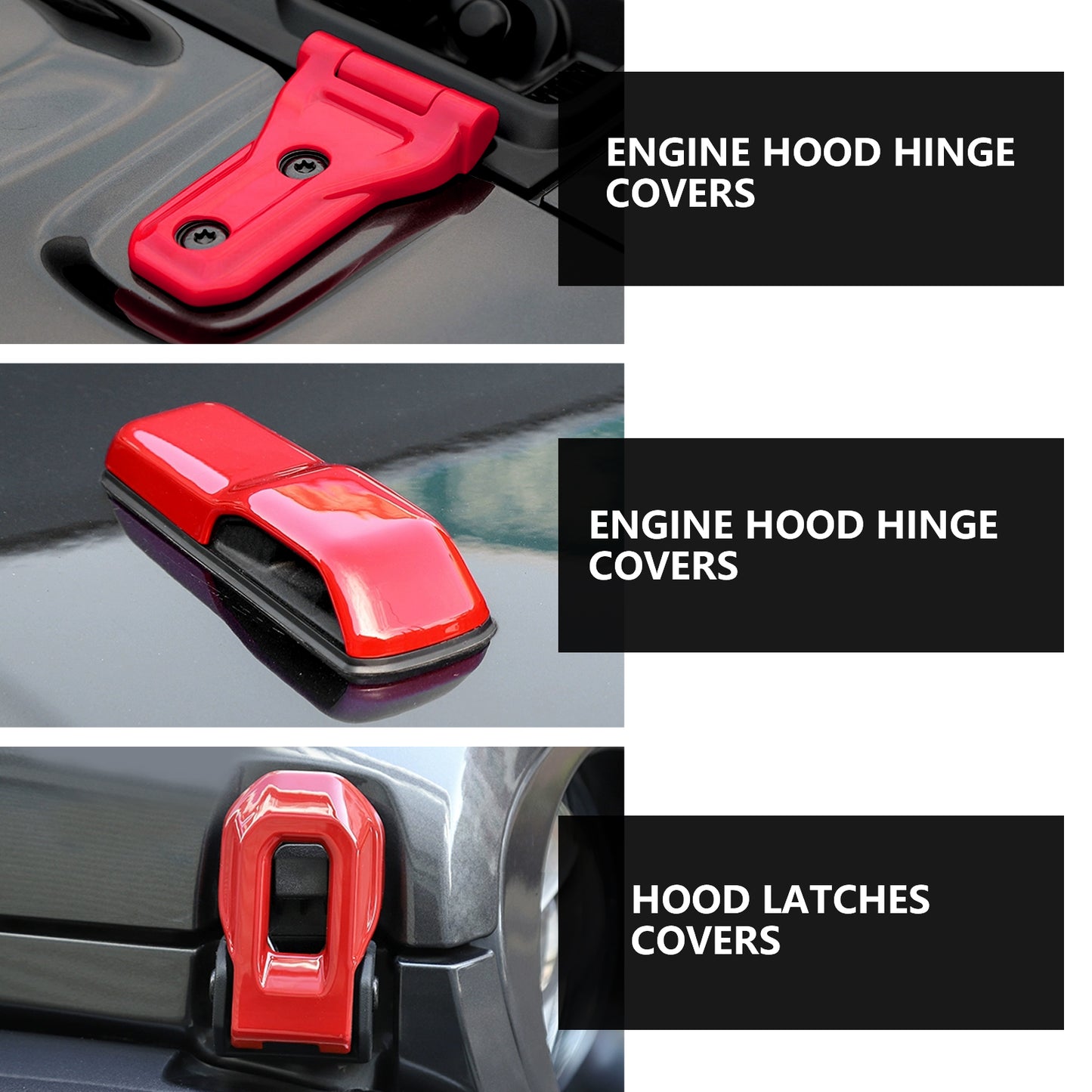 ETL INDUSTRIES 22PCS Purple Exterior Trim Kit for Jeep JL 2018-2025 – Full Set Door Hinge & Handle Covers