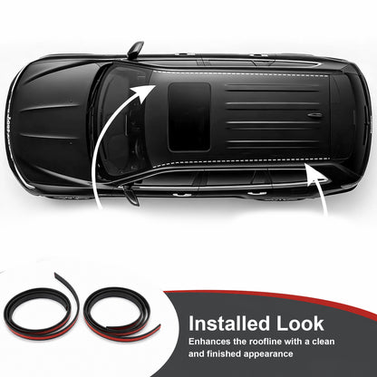 Pair Roof Drip Molding Strip for Jeep Grand Cherokee 2011-2022 – Left & Right Rubber Weatherstrip Seal (Replaces 55079291AD & 55079290AD)