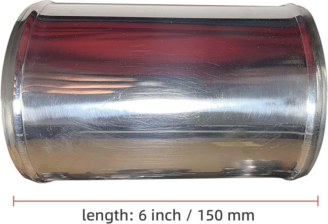 ETL INDUSTRIES OD 4IH(102mm), Length 6IH (152mm) Aluminum Pipe Intake Adapter, 4IH Tube Joiners Straight Piping Universal Air Turbo Intercooler Tubing Connector