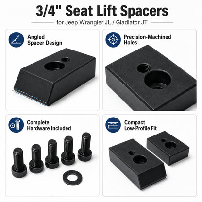 ETL INDUSTRIES Seat Riser Lift for Jeep JL/JT – 3/4" Front Seat Spacer, Tall Driver Comfort