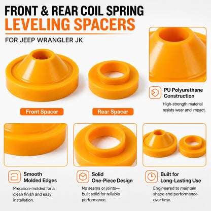 ETL INDUSTRIES 3/4" Lift Kit for Jeep JK 2007-2018 – 4Pcs Spacer Leveling Kit, Front & Rear