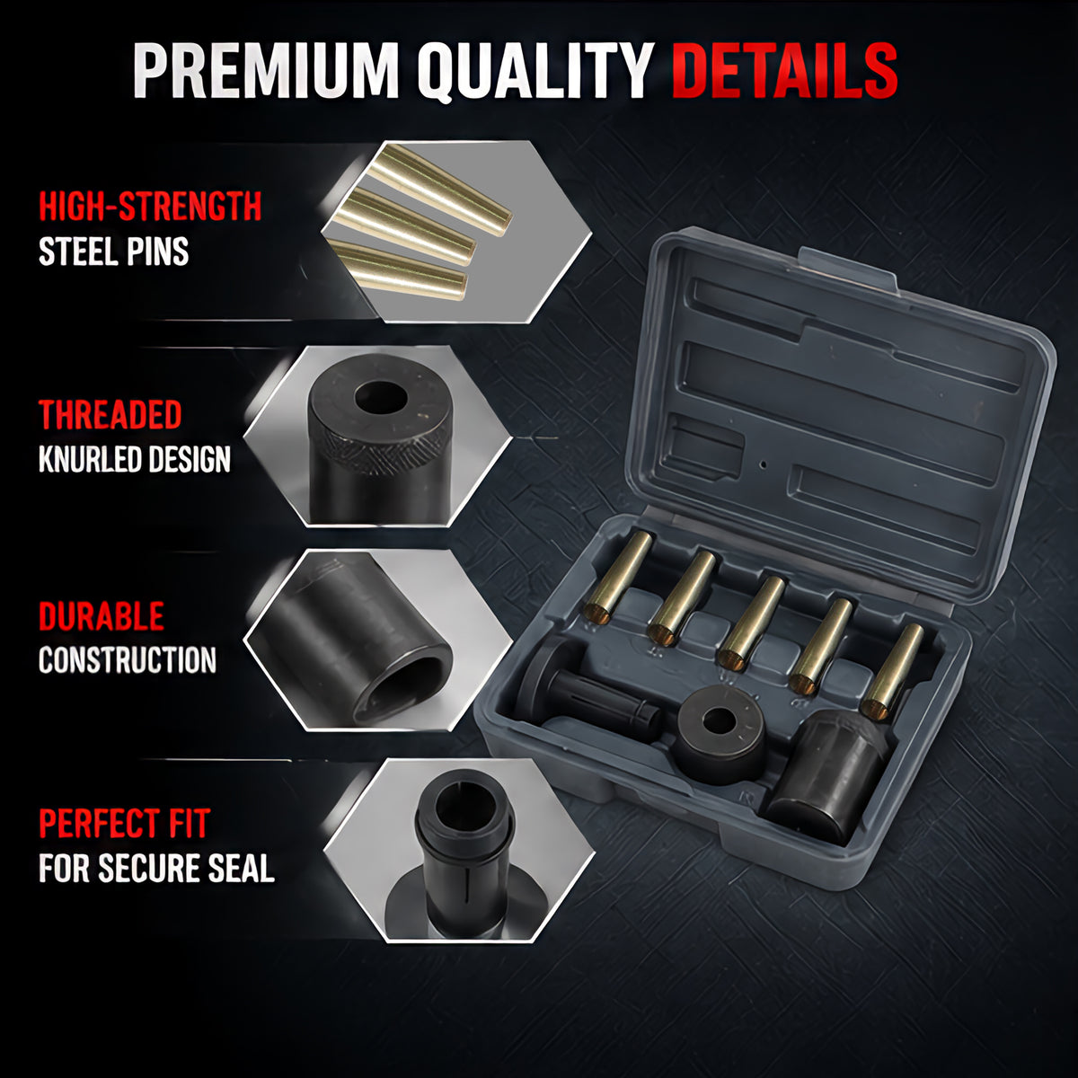 Injector Seal Installer Kit for Ford GM Subaru Engines – 8Pcs Precision Tool Set (34720)