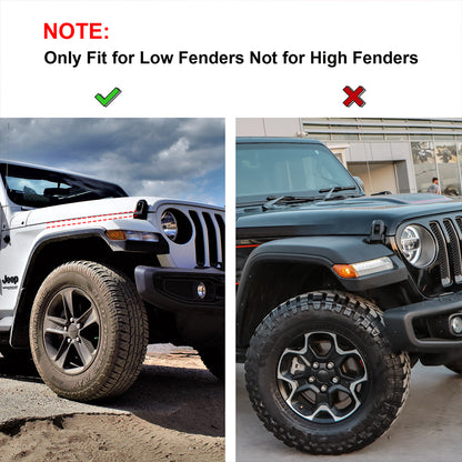 ETL INDUSTRIES Front & Rear Fender Flares Extensions Set Fits 2020-2024 for Jeep Gladiator JT 2/4 Doors Wheel Fender Liner (Fit for JT Low Clearance Fender Flares)