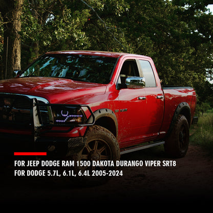 ETL INDUSTRIES 2Pcs 12IH 4 Pin Oxygen Sensor Extension Harness Wires for Jeep Dodge Ram 1500 Dakota Durango Viper SRT8, Dodge 5.7L, 6.1L, 6.4L 2005-2024 Square Connector