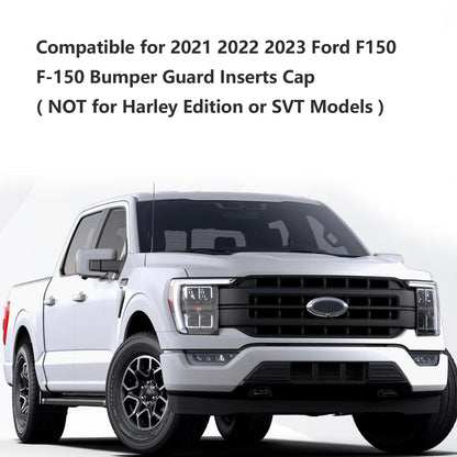 ETL INDUSTRIES Bumper Guard Cap Cover Inserts for Ford F150 2021-2023, Not For Harley Edition, SVT Models, ML3Z-17E810-AA, ML3Z-17E811-AA