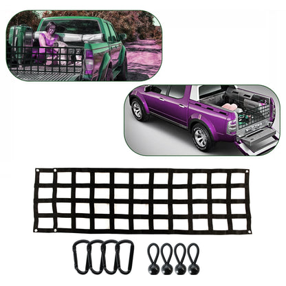 ETL INDUSTRIES 60'' x 18'' Tailgate Net for Pickup Truck Bed, Heavy Duty Tailgate Cargo Netting for Full Size Truck, Chevrolet, Ford, Toyota, GMC, Jeep