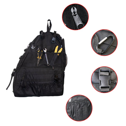 ETL INDUSTRIES Roll Bar Storage Bag Multi-Pocket Organizer for 1997-2024 Jeep Wrangler JK JL TJ LJ 4-Door