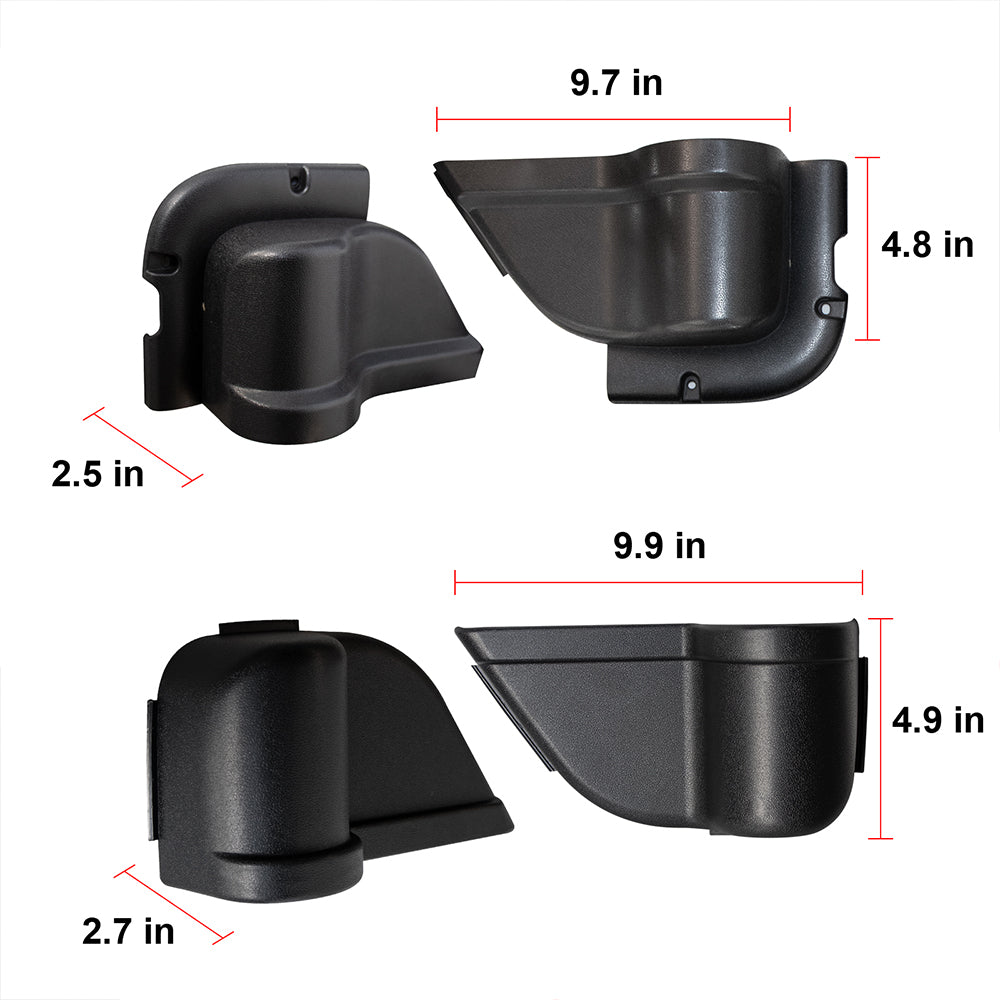 ETL INDUSTRIES Door Storage Pockets for Jeep JK 2007-2018 – 4PCS Front & Rear Organizer Tray Set
