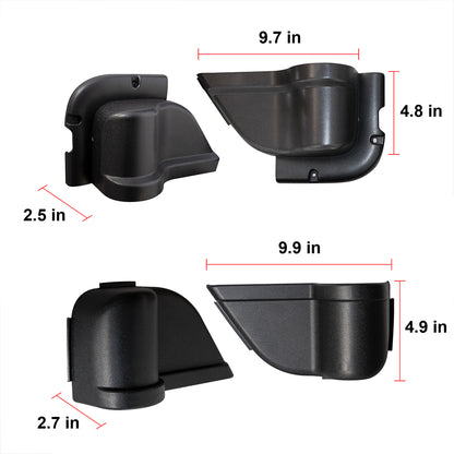 ETL INDUSTRIES Door Storage Pockets for Jeep JK 2007-2018 – 4PCS Front & Rear Organizer Tray Set