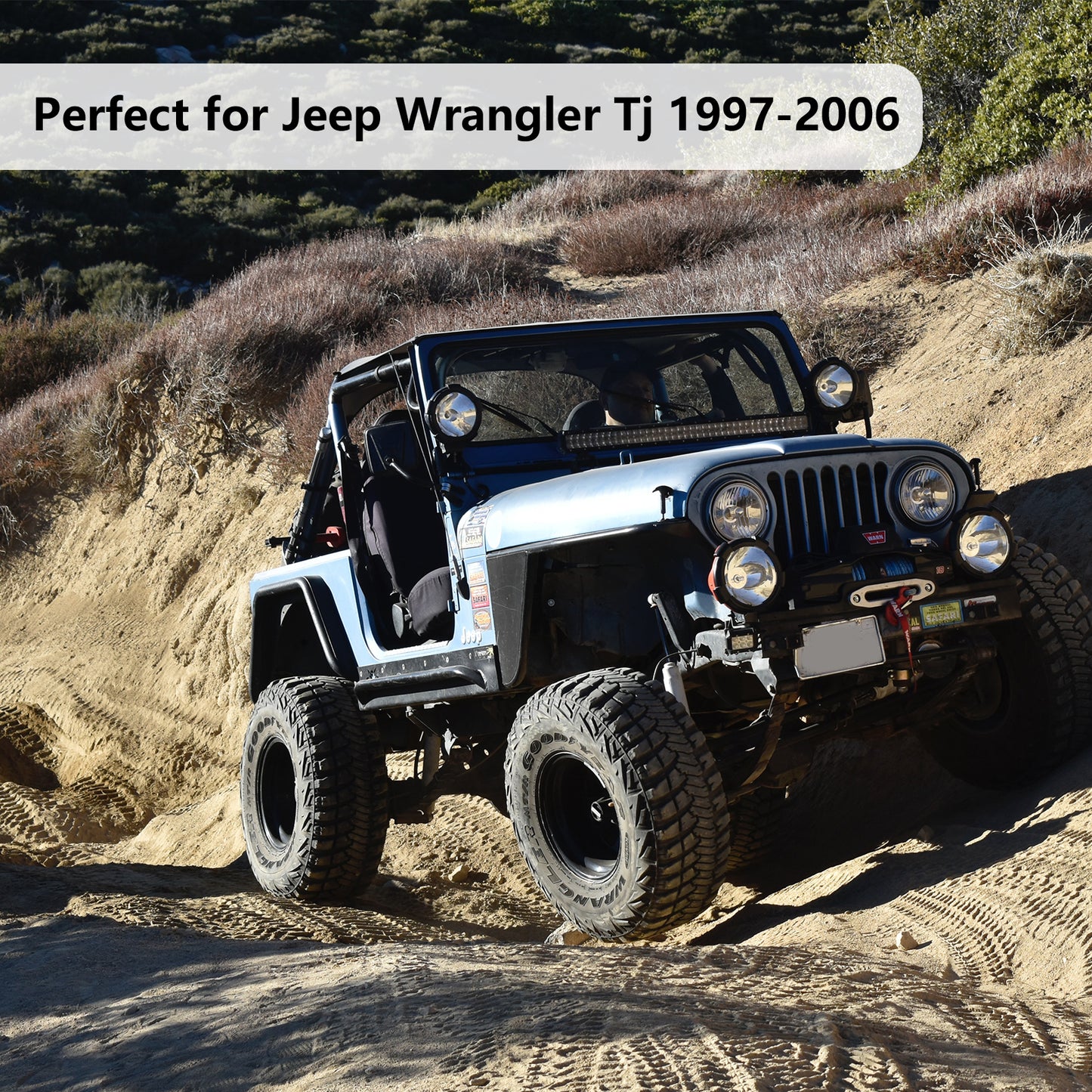 ETL INDUSTRIES Mesh Sunshade Bikini Top for Jeep Wrangler TJ 1997-2006 2 Door Polyester Soft Top Cover UV Sun Protection Sun Shade Roof (Black)