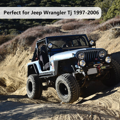 ETL INDUSTRIES Mesh Sunshade Bikini Top for Jeep Wrangler TJ 1997-2006 2 Door Polyester Soft Top Cover UV Sun Protection Sun Shade Roof (Black)