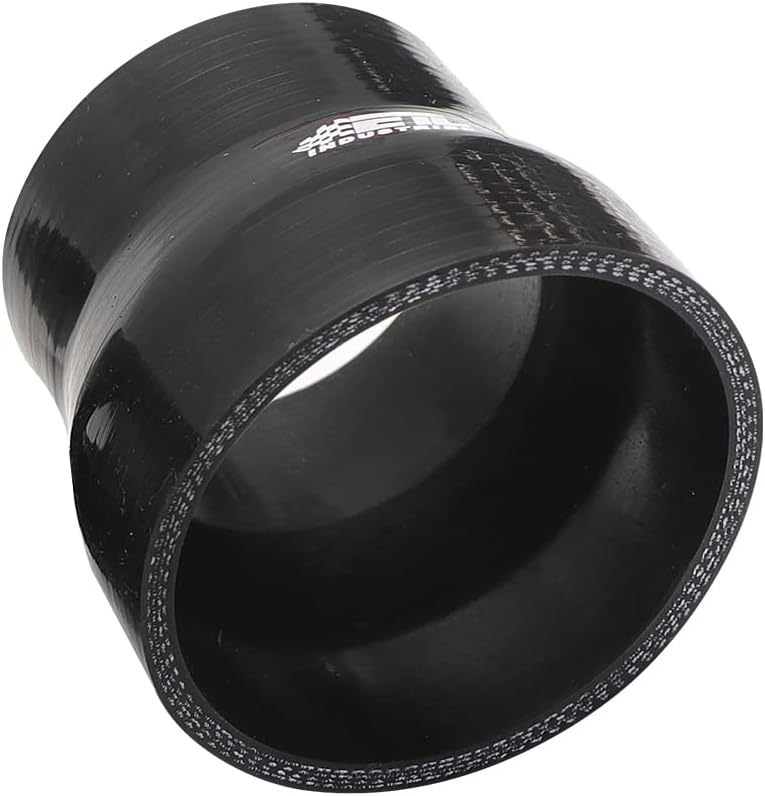 ETL INDUSTRIES 4IH ID to 5IH ID, 3IH Length Reducer Silicone Coupler Hose, 4-Ply Reinforced Universal Straight Silicone Reducer Pipe Intake and Intercooler Piping Black