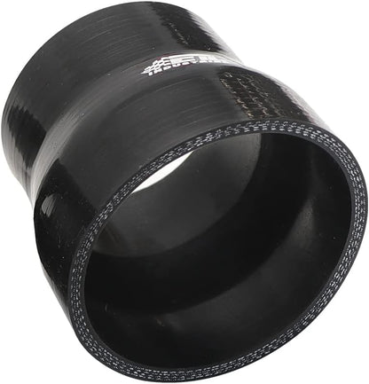 ETL INDUSTRIES 4IH ID to 5IH ID, 3IH Length Reducer Silicone Coupler Hose, 4-Ply Reinforced Universal Straight Silicone Reducer Pipe Intake and Intercooler Piping Black