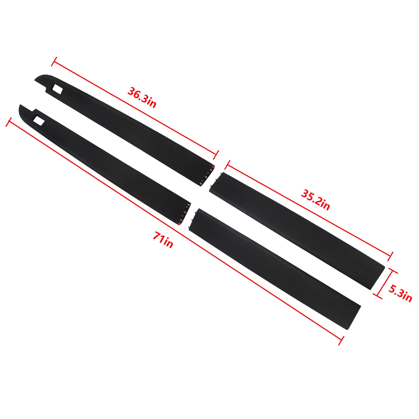 ETL INDUSTRIES Truck Bed Side Rail Caps for Dodge Ram 1500, 5.7ft Bedrails Protectors with Stake Holes, 2009-2018 Models, 5.7' Bed