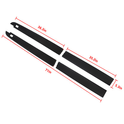 ETL INDUSTRIES Truck Bed Side Rail Caps for Dodge Ram 1500, 5.7ft Bedrails Protectors with Stake Holes, 2009-2018 Models, 5.7' Bed