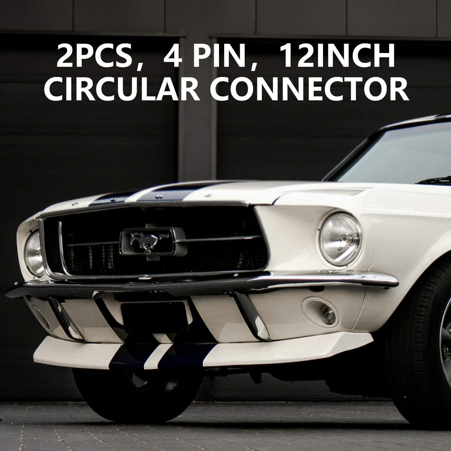 ETL INDUSTRIES 2Pcs 12IH 4 Pin O2 Oxygen Sensor Extension Harness Wires for 1987-2009 Ford Mustang 4.6L, 5.0L, 351W Circular Connector