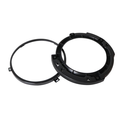 ETL INDUSTRIES 7 Inch Headlight Mounting Bracket Assembly Set with Round Headlight Metal Ring for 2007-2017 Jeep Wrangler JK