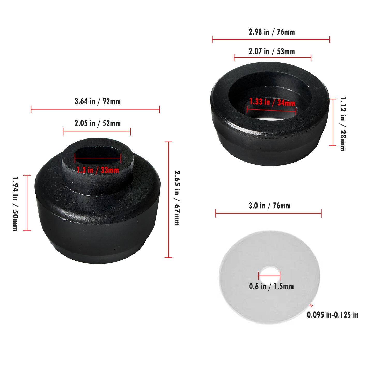ETL INDUSTRIES Body Mount Kit for Chevy Silverado 1999-2014 – 24Pcs Polyurethane Cab Bushings with Washers