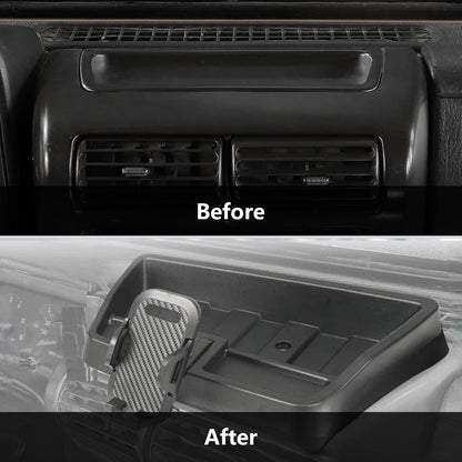 ETL INDUSTRIES Phone Holder Compatible with Jeep Wrangler TJ 1997-2006, Interior Accessories Dashboard Mount Cell Phone Storage Tray